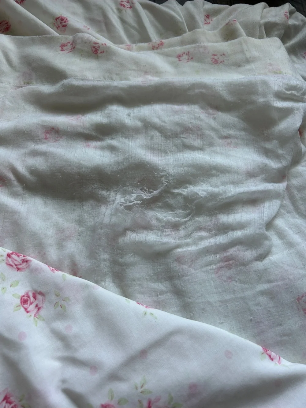 Vintage Pink Rose Print Bed Sheet Set